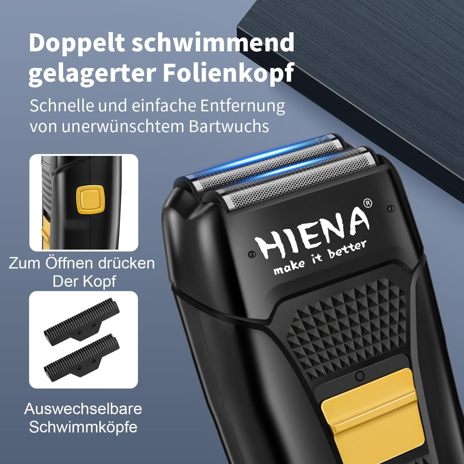 HIENA Pro Fessionelles Hair Cutting Set for Men, Cordless Barber Cutting Set and Trimmer Set, USB Rechargeable Electric Beard Trimmer & Nose Hair Trimmer Set, Foil Shaver & Men'S Face Care image number 1