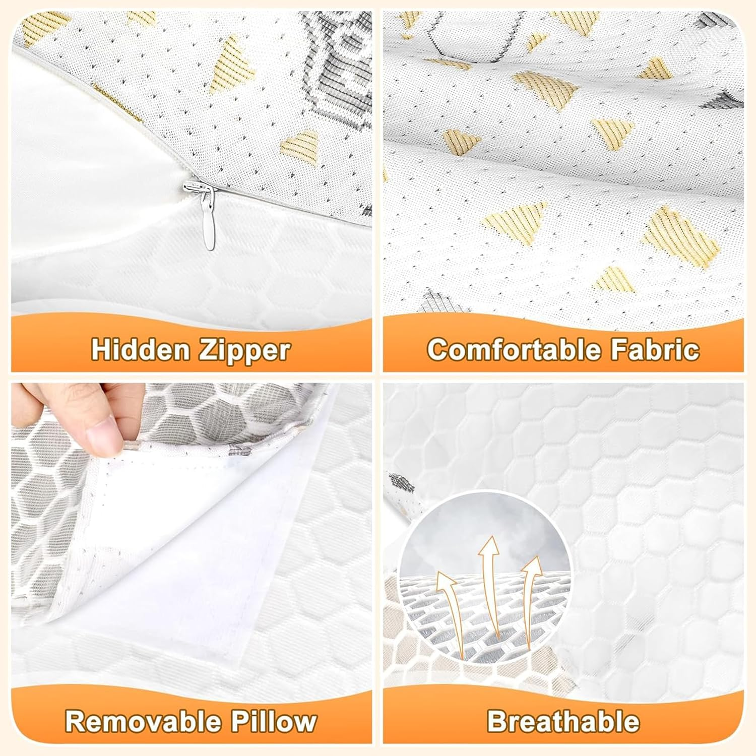 Pregnancy Pillows for Sleeping, Maternity Pillow, Pregnancy Body Pillow Support for Back, Legs, Belly, HIPS of Pregnant Women, Detachable and Adjustable with Pillow Cover image number 1