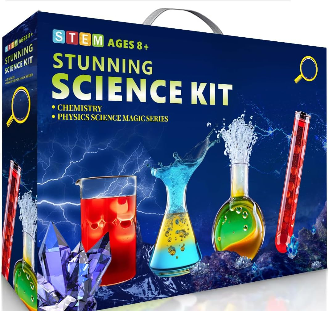 Fabulistic Kids Science Kit - 120+ STEM Experiments for Ages 8+, Volcano, Crystals, Glow in the Dark, Color Reactions & More, Chemistry Lab Gift Set image number 5