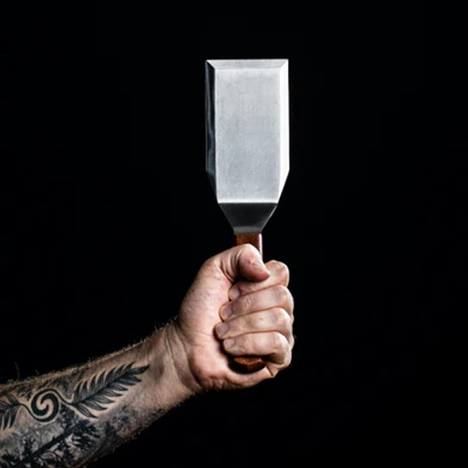 M&Auml;NNKITCHEN Professional Stainless Steel Spatula Perfect for Cast Iron Frying Pans and Flat Grills. image number 1