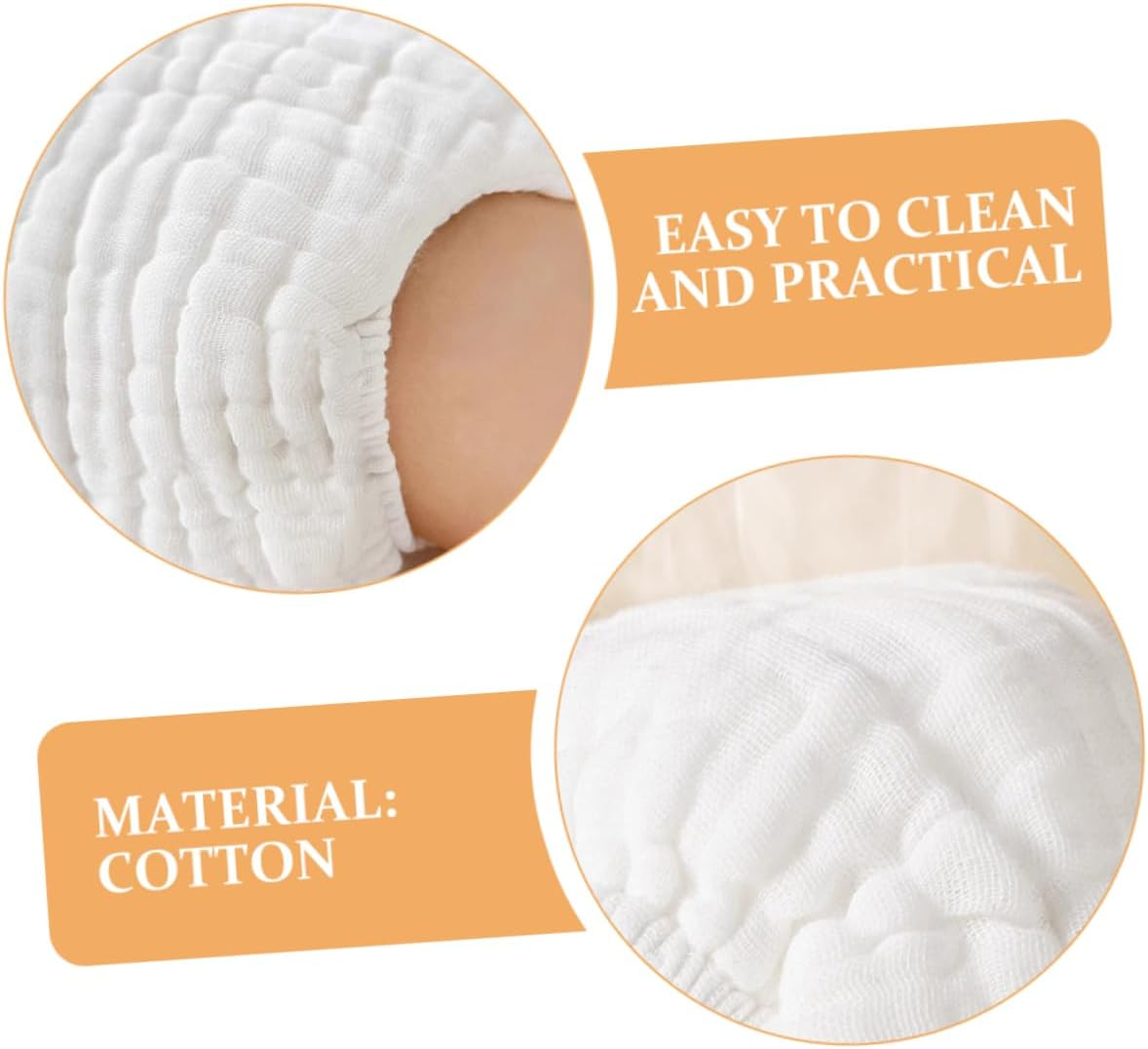 5Pcs Reusable Nappy Liners for Soft Cotton Fiber Inserts Washable and Absorbent Diaper Pad for Cloth Diapers S Months up for Daily Use and Travel image number 1