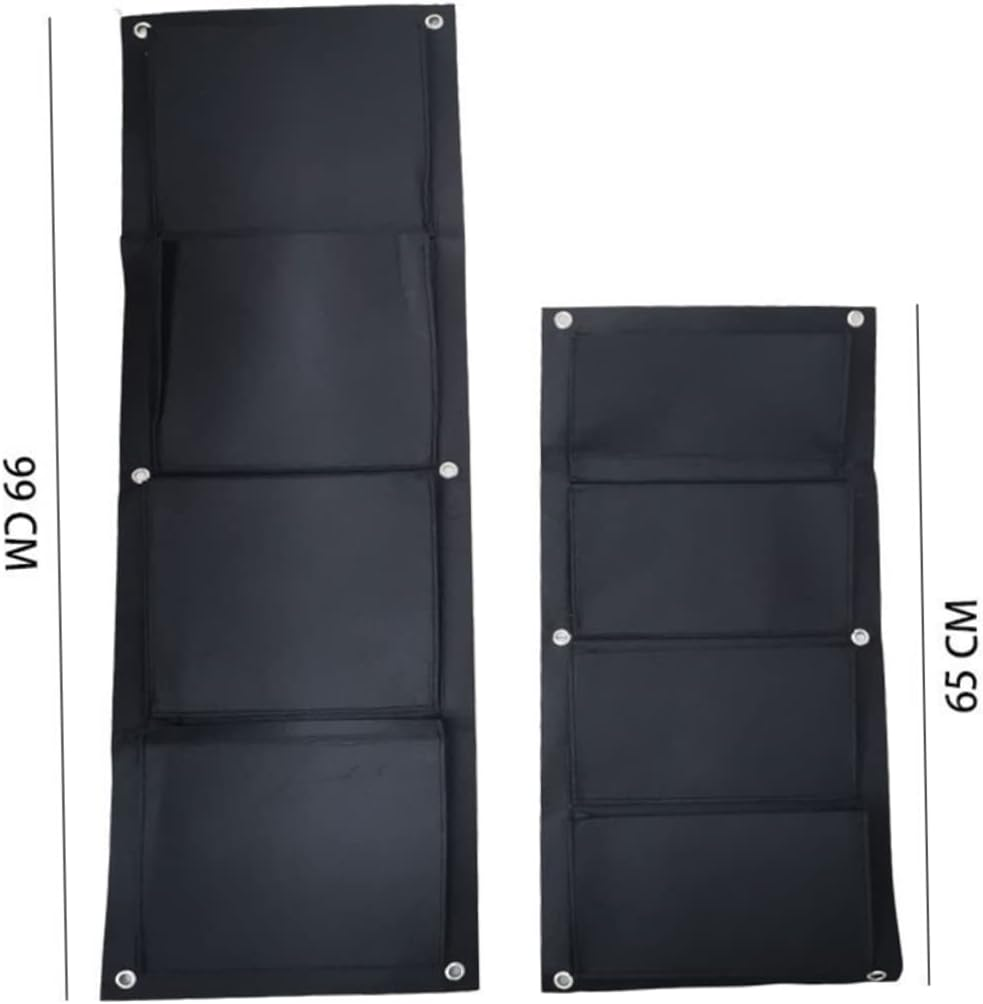 Yardwe Wall Hanging Planting Bag 4 Pockets for Compact Gardening Decor (65Cm Felt) image number 3