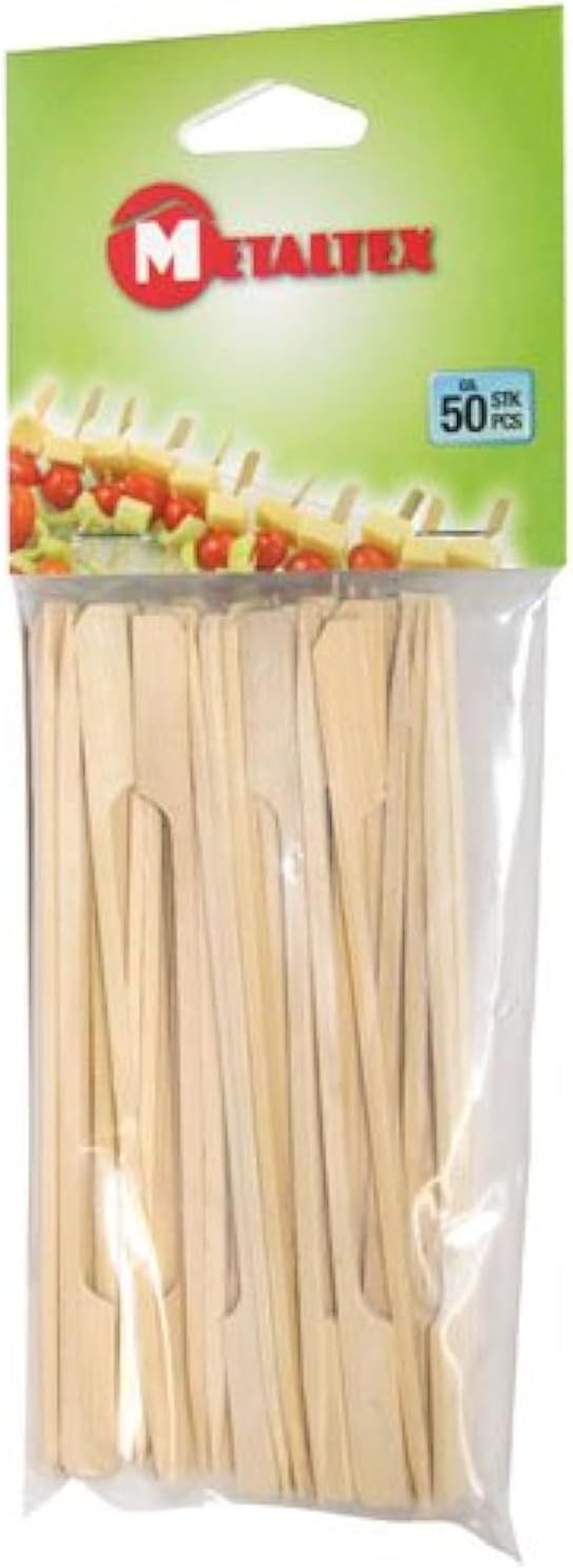 Metaltex Wood Picker 15 Cm of Bamboo 50 Pieces, Brown