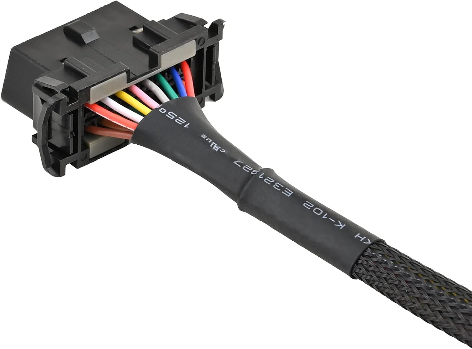 Ikkegol 30Cm/12 OBD2 OBD II 16 Pin J1962F Female to Open Braid Dash Port Replacement Cable Pigtail Fixed Wire Harness with Underdash Mount Bracket image number 6