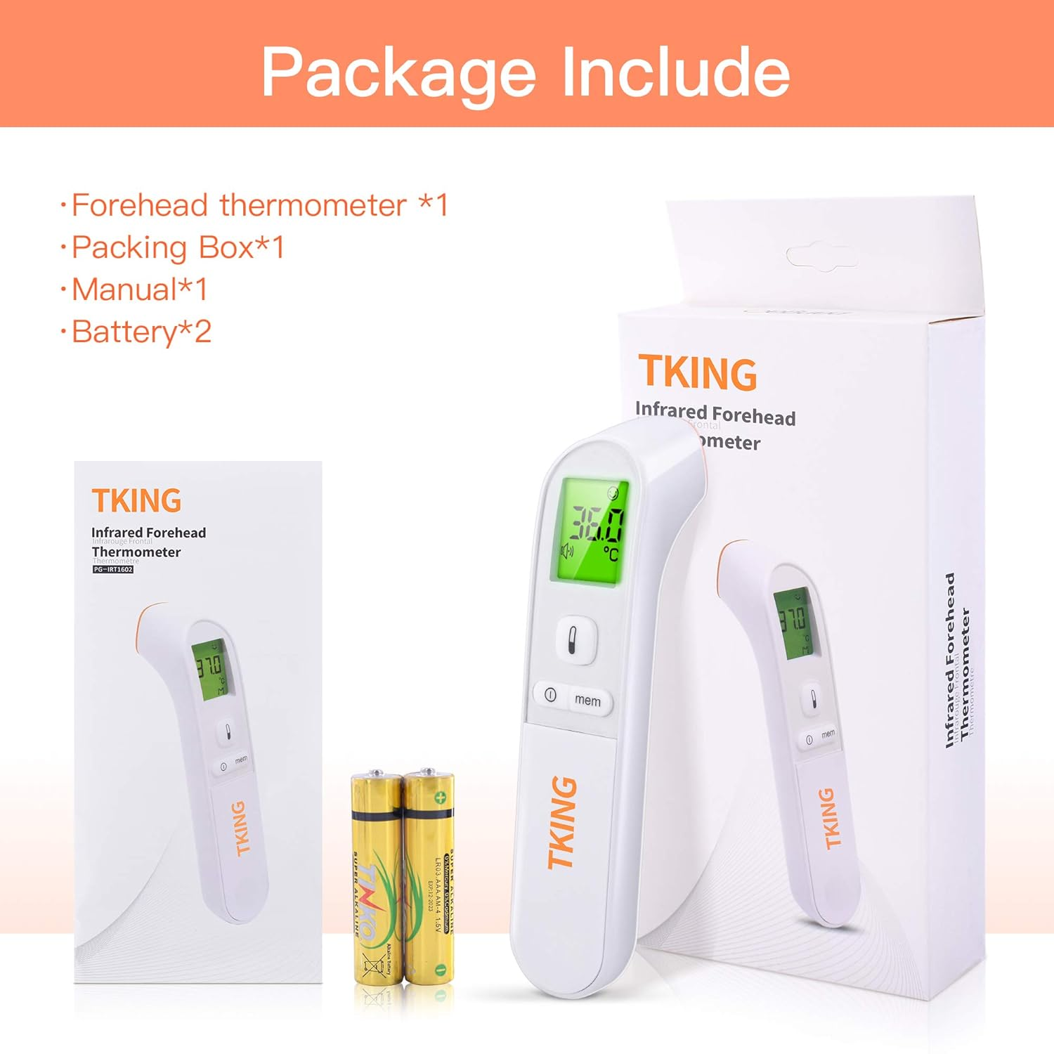 Non-Contact Forehead Thermometers for Baby,Kids and Adult, Digital Medical Thermometer, Professional Infrared Temporal Fever Thermometer Fast and Accurate Reading with Backlight LCD Screen