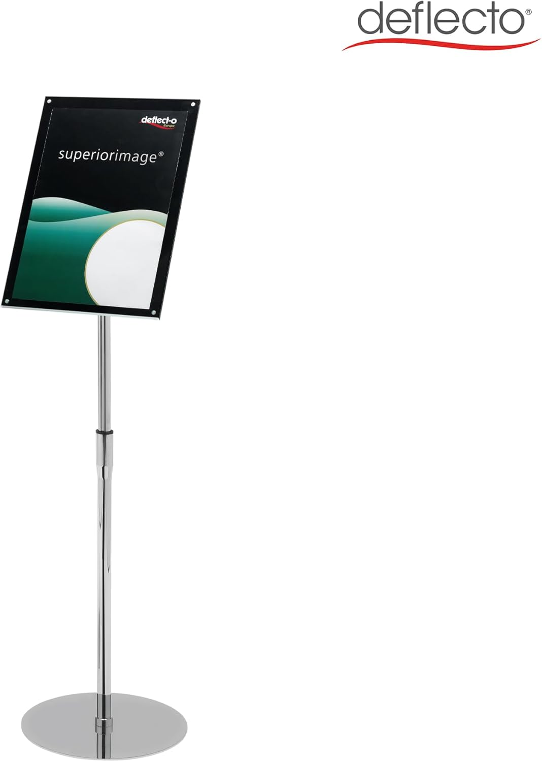 Deflecto Sign Holder with Bevel Magnetic Cover Floor-Standing Heavyweight H680-1060Mm A3 Ref DE790645 image number 1