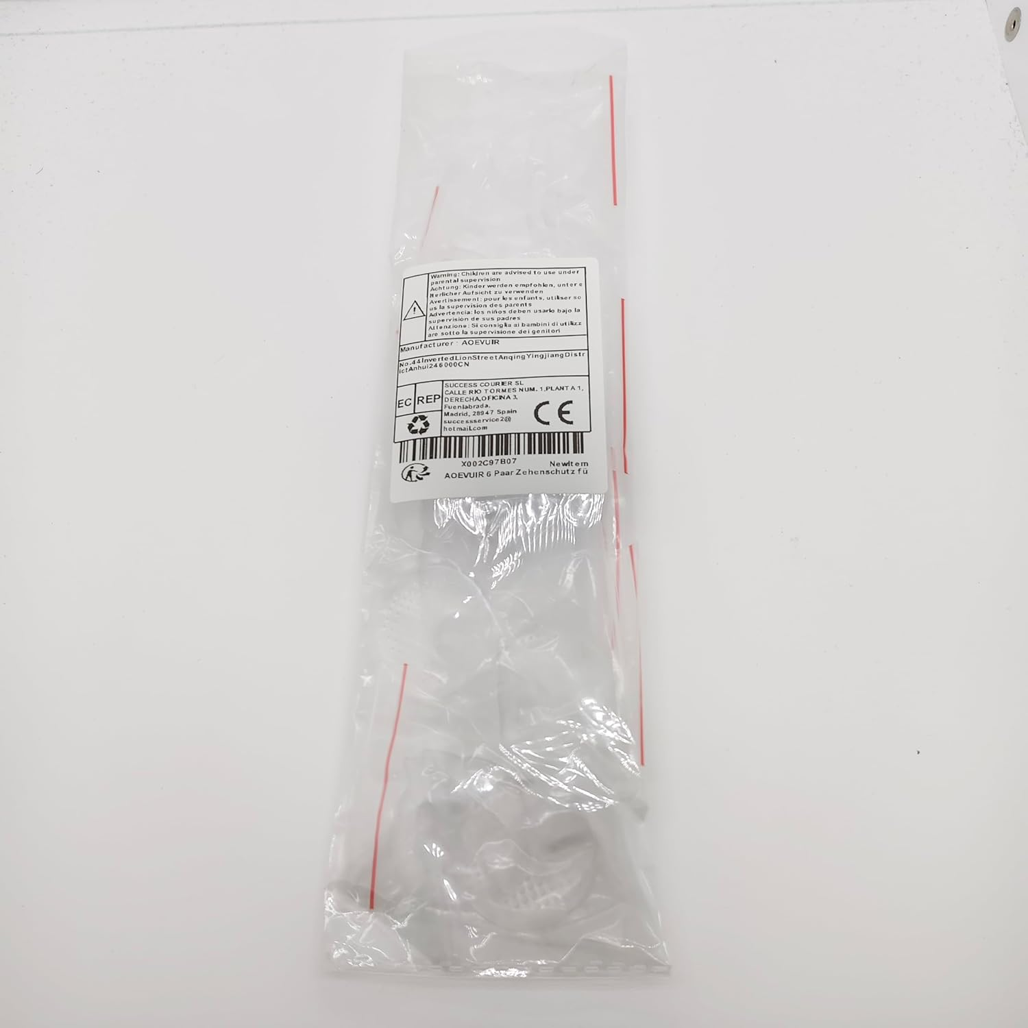 AOEVUIR 6 Pairs Toe Protectors for Flip Flops, Toe Separator Pads, Toe Separator Cushions, Gel Silicone Protection against Pain and Blisters for Men and Women