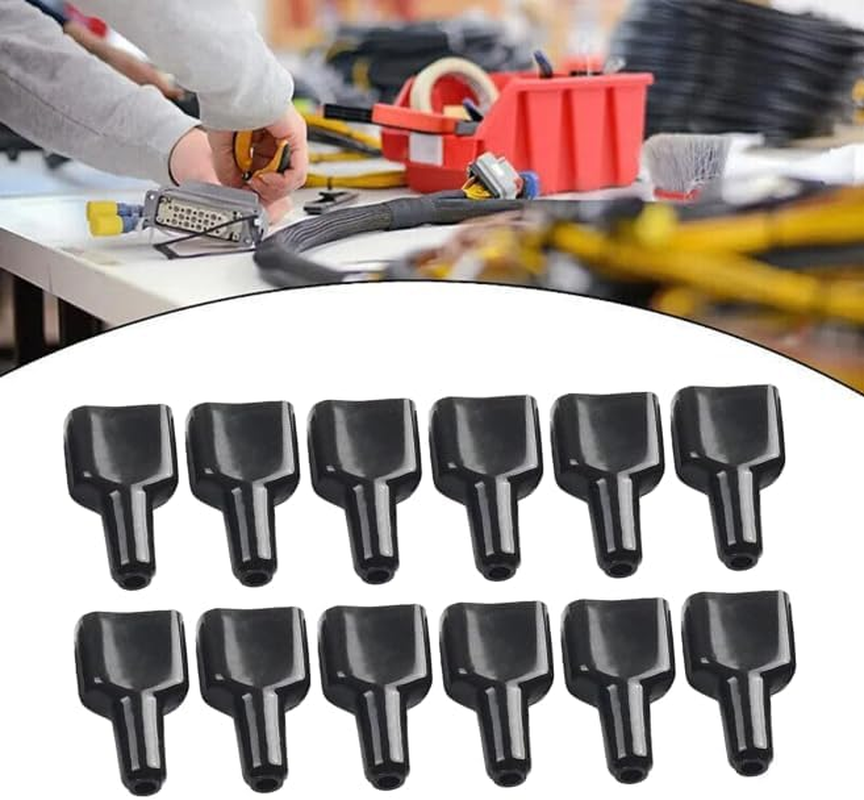 Fokmuaex 12Pcs Waterproof & Dustproof Cover for Anderson 50A Plug, Cable Sheath Protector Jacket for Electrical Connectors (Black) image number 5