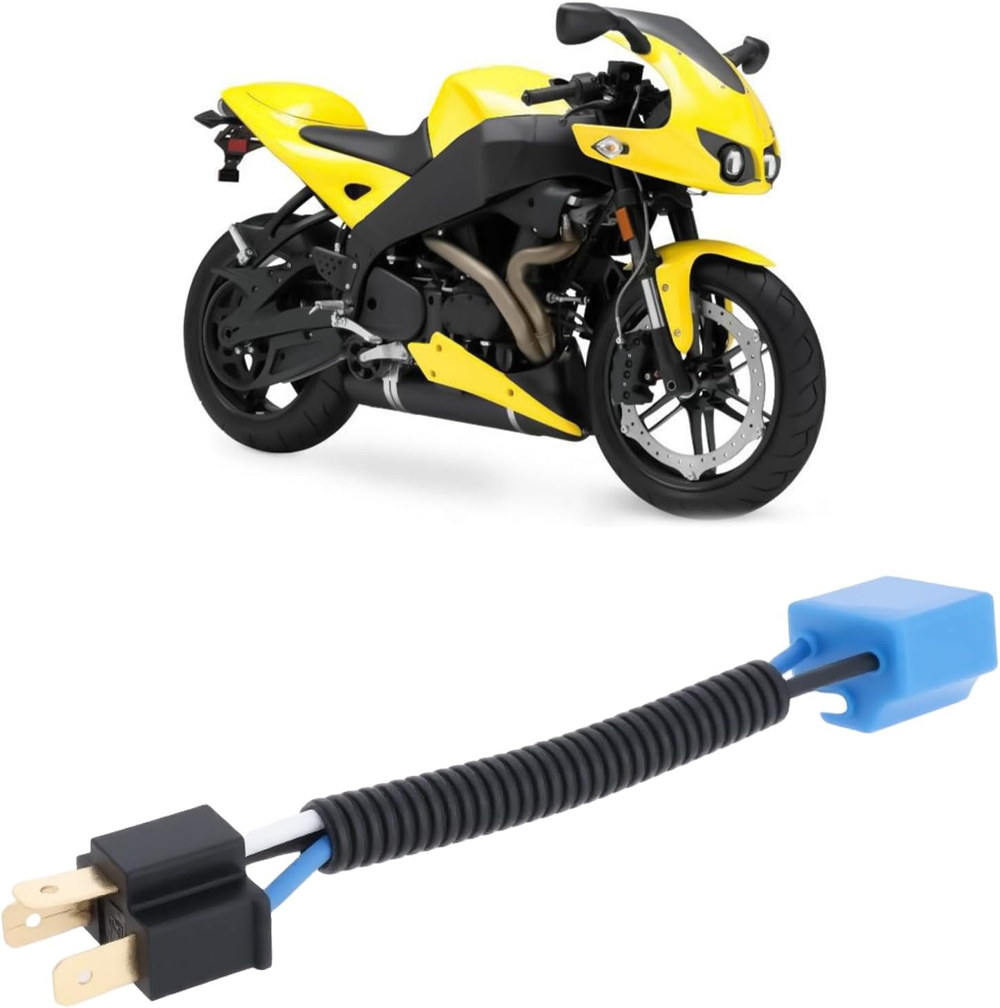 VGOL 2Pcs H4 Male to Female Ceramic Headlight Extended Connector Adapter Wiring Cable Harness image number 2