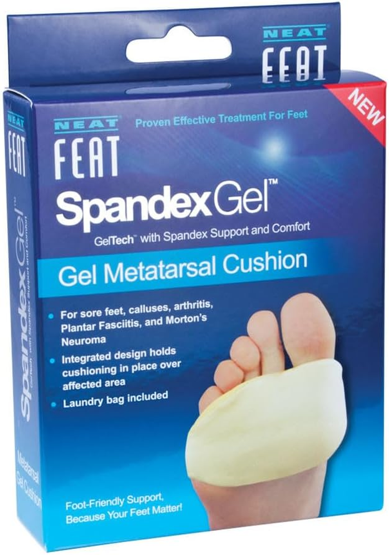 Neat Feat Spandex Gel Matatarsal Cushion Pads for Women, Medium,