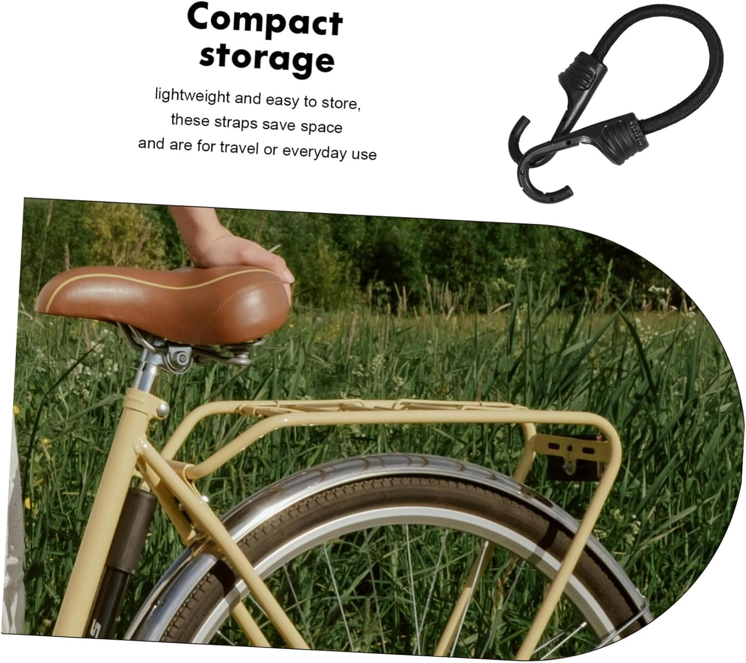 WESIEVYA 12Pcs Elastic Luggage Strap Bike Bungee Cord Hooks Car Trunk Bike Rack Secure Tie down Ropes Weatherproof for Travel image number 5