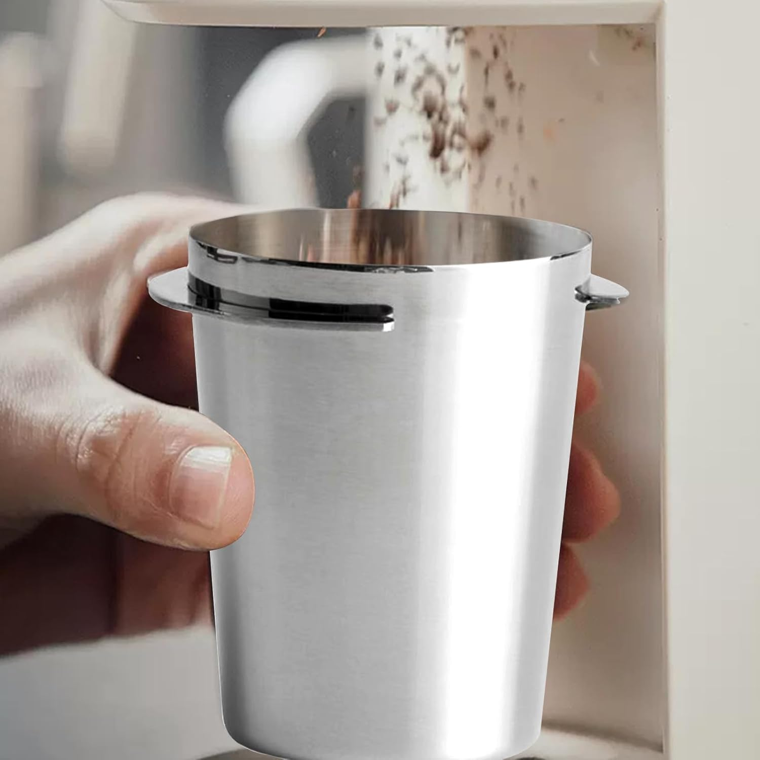 Dosing Cup 58Mm, Coffee Portafilter Dosing Cup Stainless Steel Fits 58Mm Barista Portafilter, Espresso Accessories for Espresso Coffee Machines for Barista, Home, Cafeteria image number 1