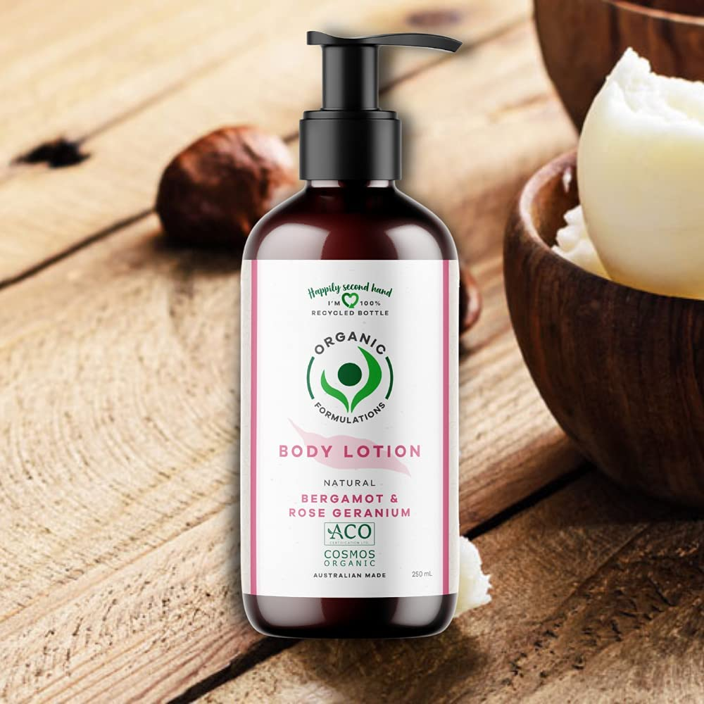 Organic Formulations Bergamot & Rose Geranium Body Lotion 250Ml image number 3