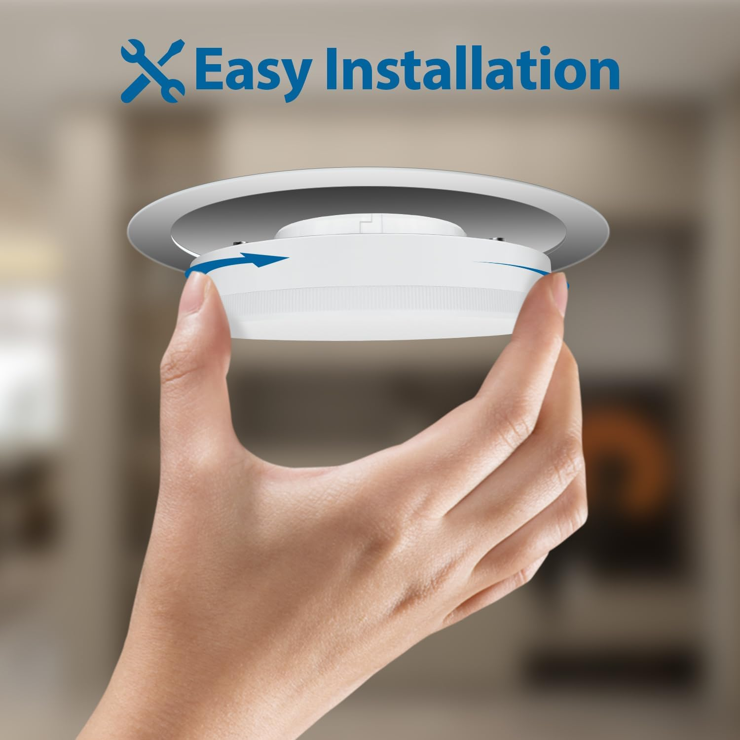 LUTW GX53 LED Bulb, 6W Equivalent to 50W Halogen, 2700K Warm White Light, Non-Dimmable, Beam Angle: 120&deg;, 556LM GX53 Recessed LED Spotlight for Cabinets, Showcases, Wardrobes, Pack of 4