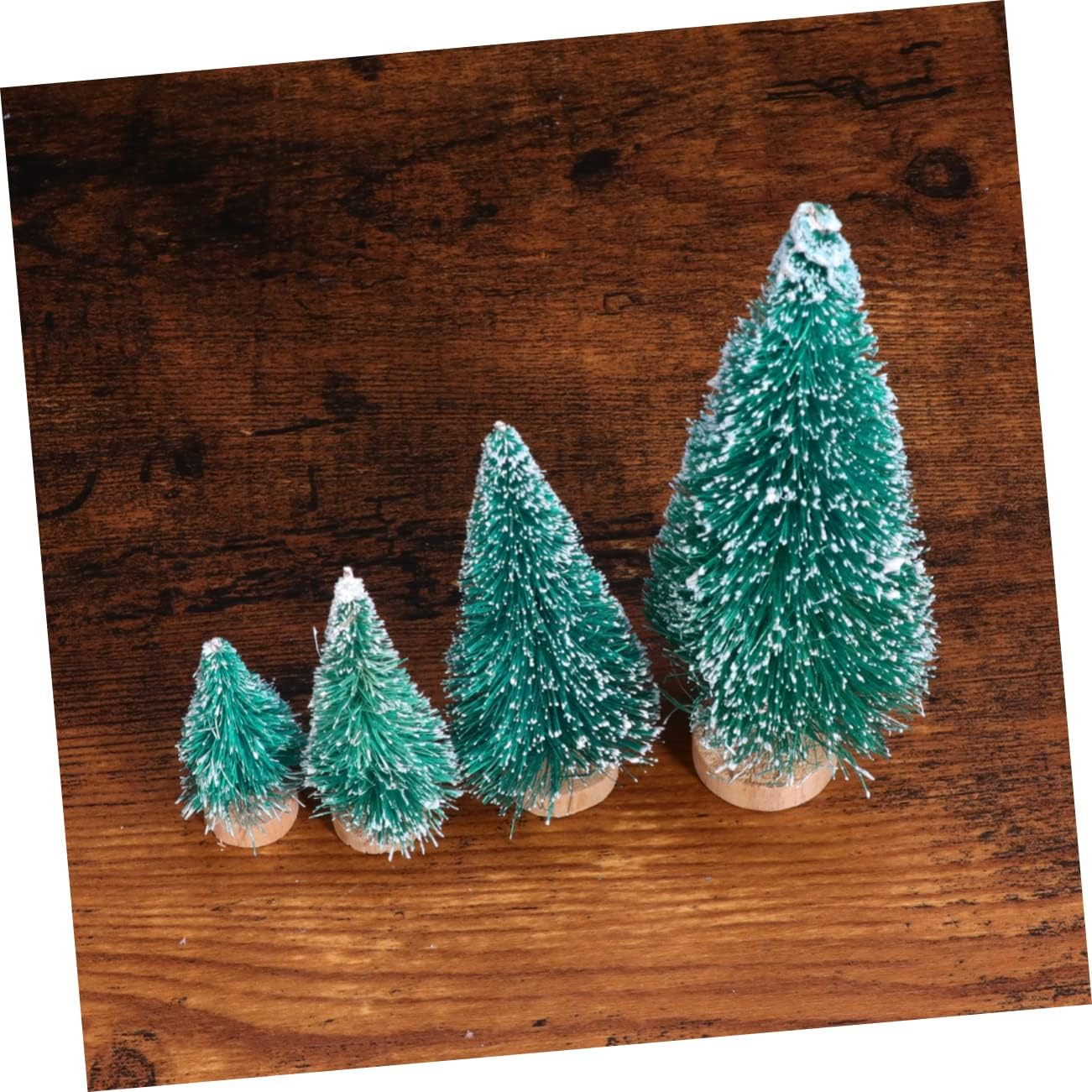 34Pcs Miniature Christmas Tree Ornaments Lifelike Design Stand Christmas Decor for Home and Parties image number 3