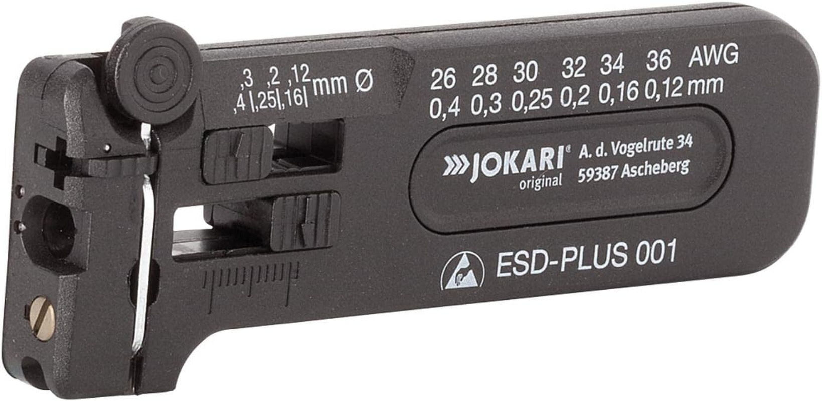Jokari 40027 Mini-Precision ESD Tool for Cable Stripping of Solid and Stranded Wires from AWG 36 to 26 (0,12-0,40 Mm &Oslash;), Multi-Coloured image number 6