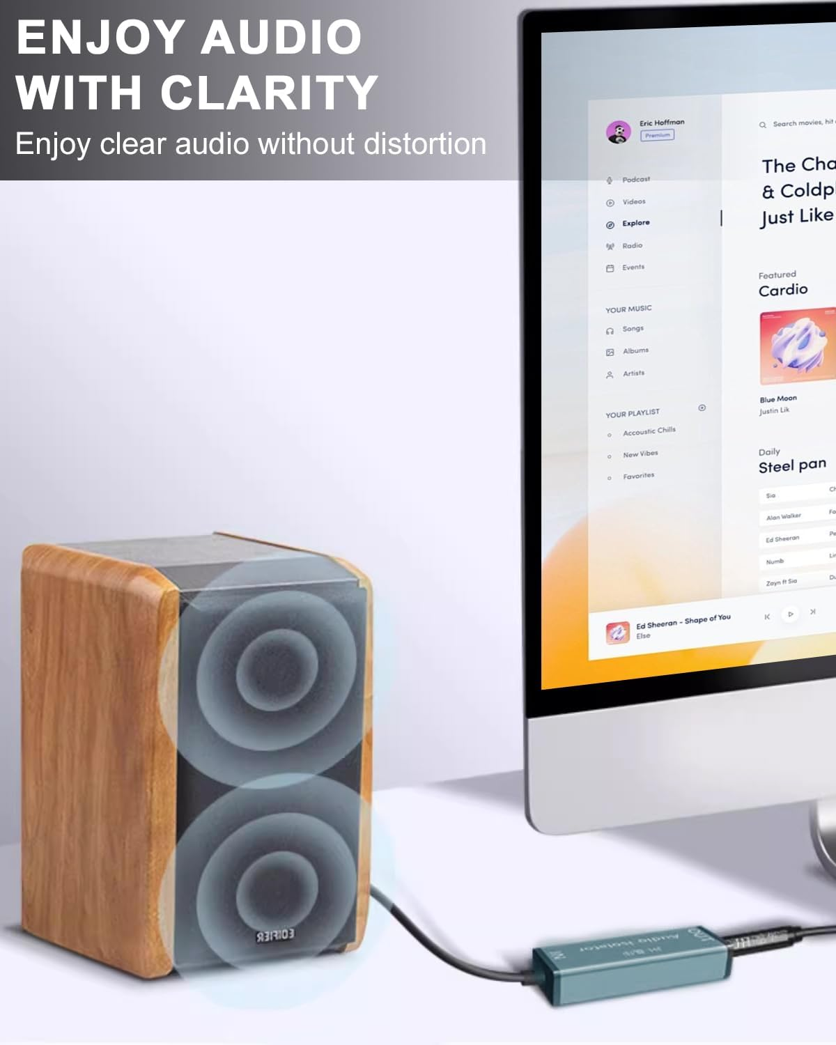 Duttek Ground Loop Isolator for Car Audio, 3.5Mm Ground Loop Isolator, 3.5Mm Hum Eliminator, Stereo Sound System Accessory Support Home and Car Stereo Systems image number 2