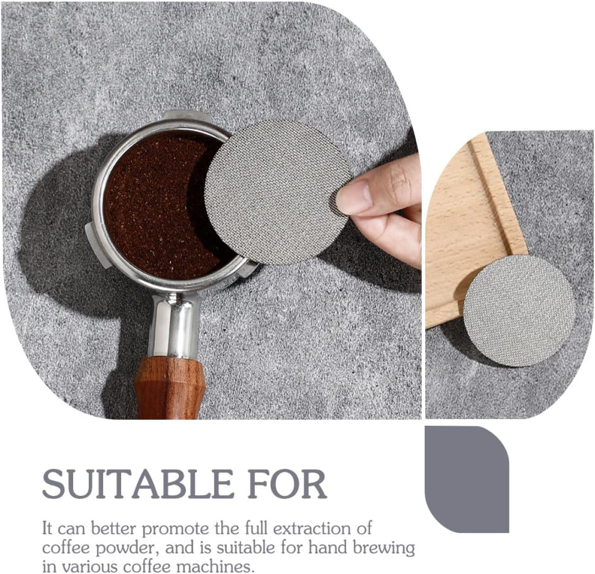 SEWACC 2Pcs 58Mm Stainless Steel Espresso Puck Screen Coffee Filter Mesh for Portafilter Compatible with Espresso Machines, Coffee Making Filter Plate for Professional Use