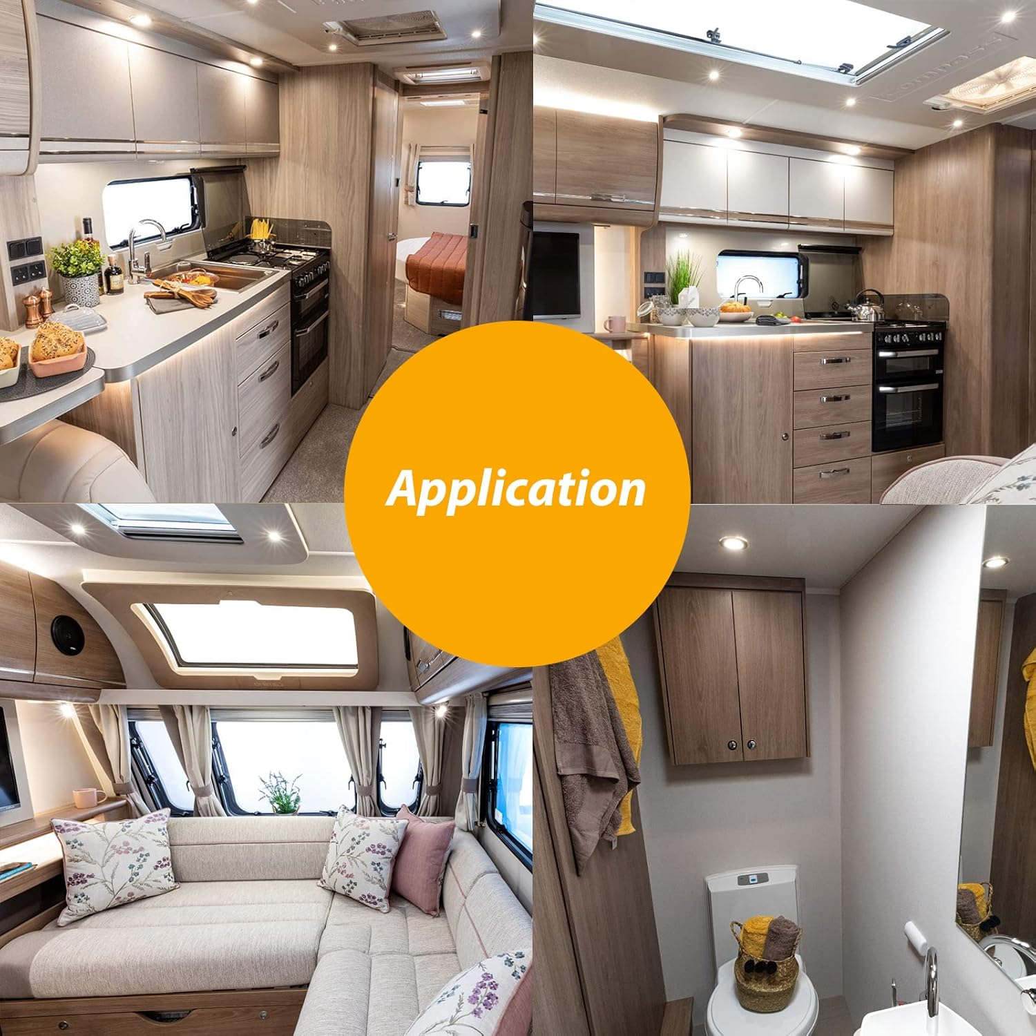 Dream Lighting 12V LED Recessed down Light Cool White Caravan RV Interior down Lamp 165Lumens IP44 Pack of 2 image number 4