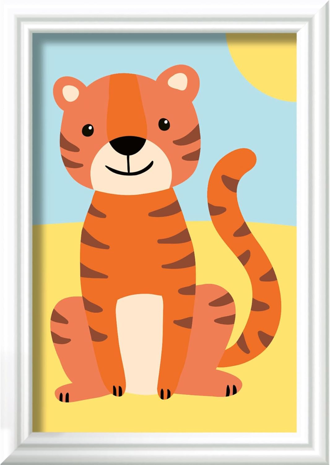 Ravensburger - Creart Series F: Playful Tiger Paint by Numbers Painting Kit for Kids with Frame Educational and Creative Game Gift Idea for Children 7+ Years 12 X 8.50 Cm