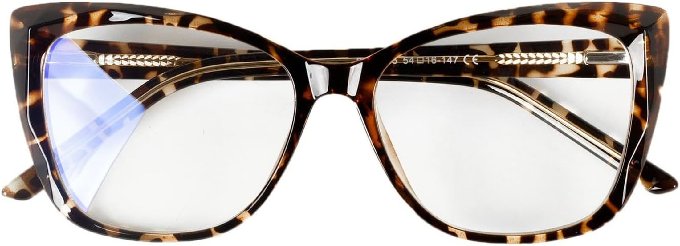 Ib-Ip Women'S Classic Black Leopard Cat Eye Glasses Ladies Clear Lens Eyeglasses - Black image number 3