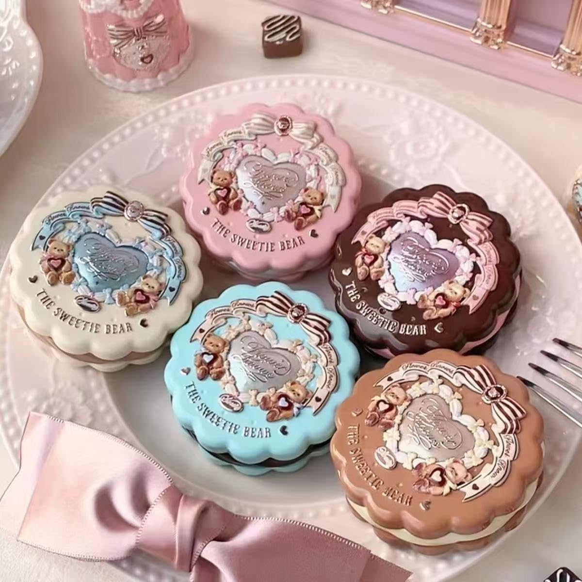 Flower Knows Sweetie Bear Velvet Satin Blush Natural Brightening, Long-Lasting Matte Finish (C03) - C03 image number 5