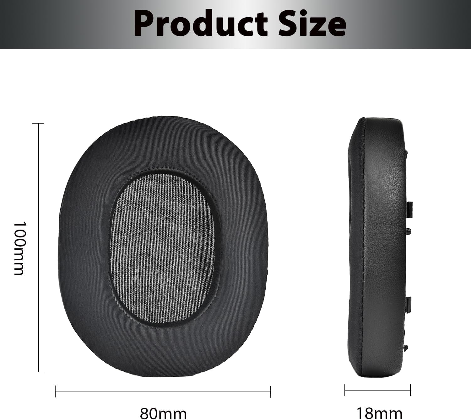 Adhiper Replacement Earpads for Sony WH-1000XM5 Noise Canceling Headphones, Ear Cushions with Soft Cooling Gel,Memory Foam Headphone Earpads(Black) image number 2