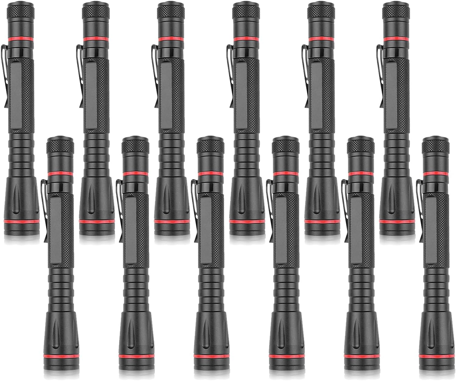 LED Pocket Pen Light Flashlight Small Mini Flashlights Handheld Pen Lights Penlight with Clip for Camping, Home, Outdoor, Inspection, Emergency Use (12 Pieces 5.1 Inches) image number 3