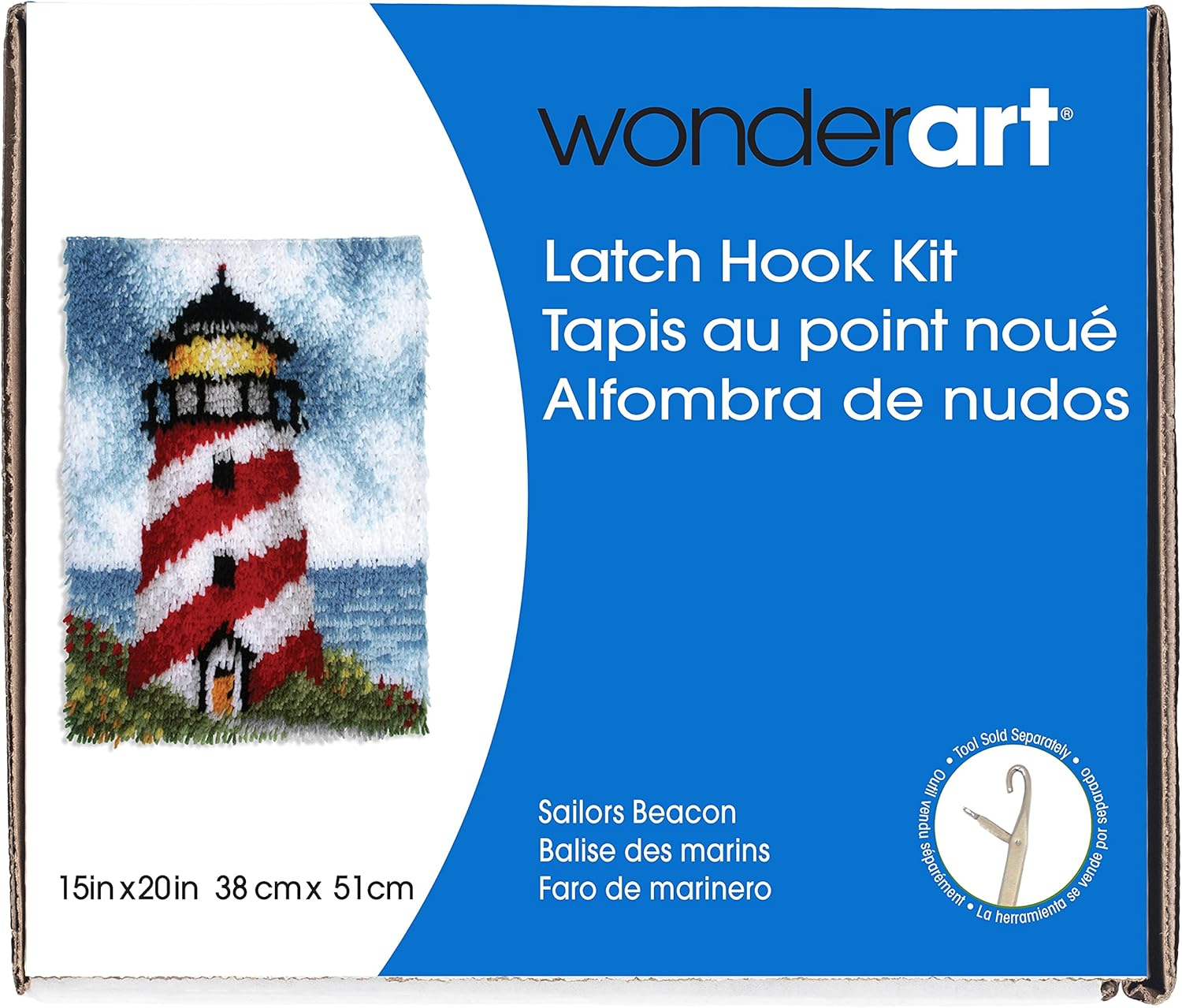 Wonderart Butterfly Moon Latch Hook Kit, 15" X 20"