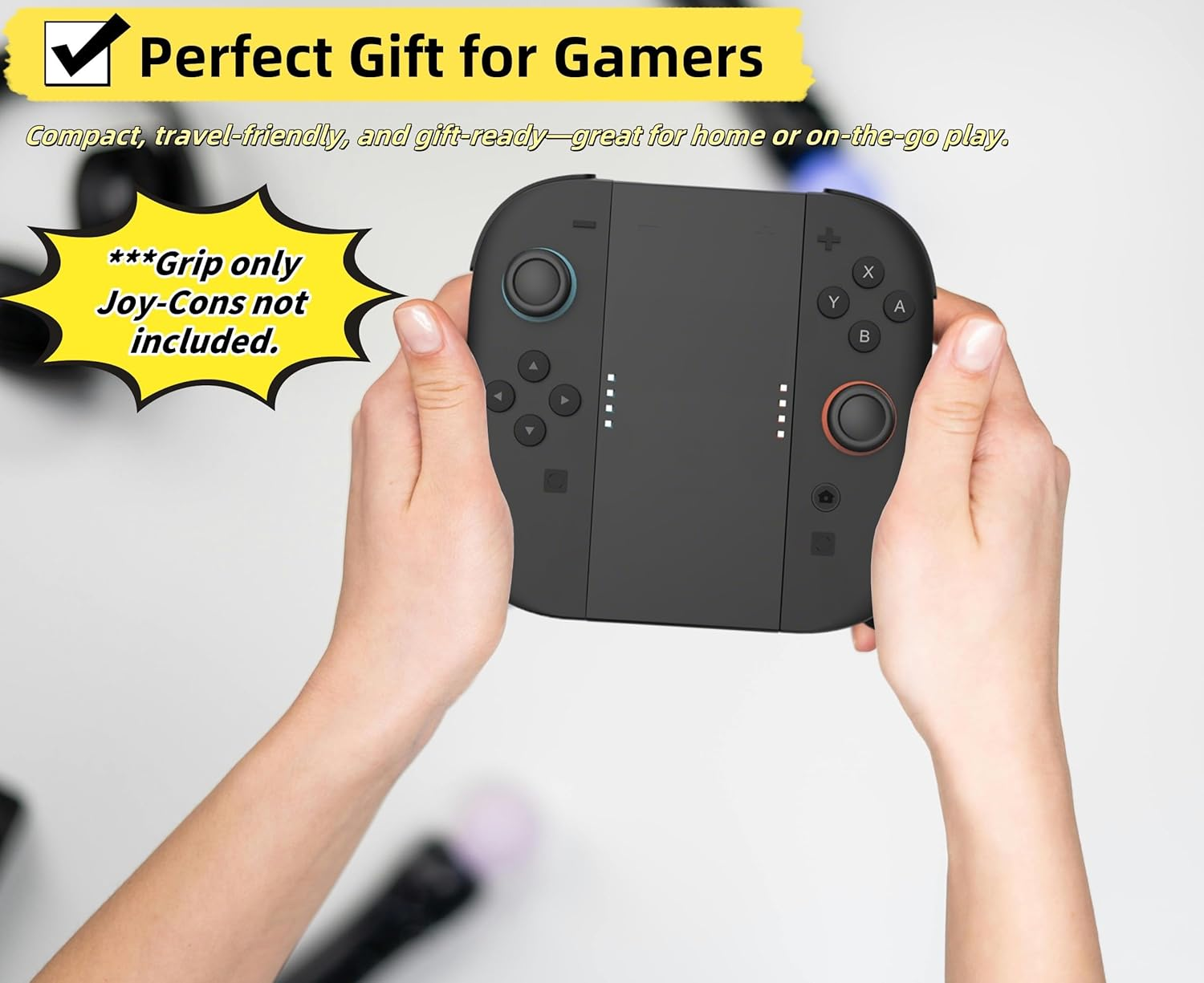 Wigmoa UN-2 Charging Grip for Switch 2 Joy-Con Play and Charge Controller Holder Compatible with Switch 2 Console, Ergonomic Gamepad Accessory. image number 2