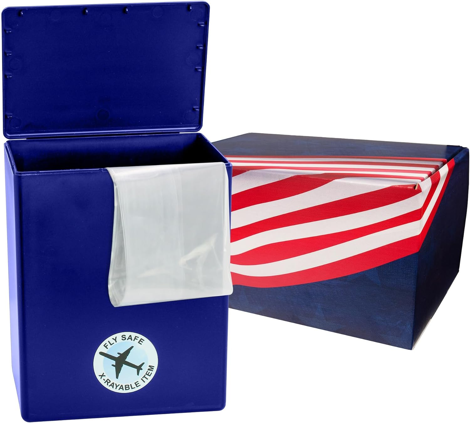 TSA Approved Fly-Safe and Temporary Travel Cremation Urn Kit for Human Ashes - Airline and Mail Friendly - 192 Cubic Inch Capacity - Airline-Ready Black Plastic Urn with Included Mailing Box