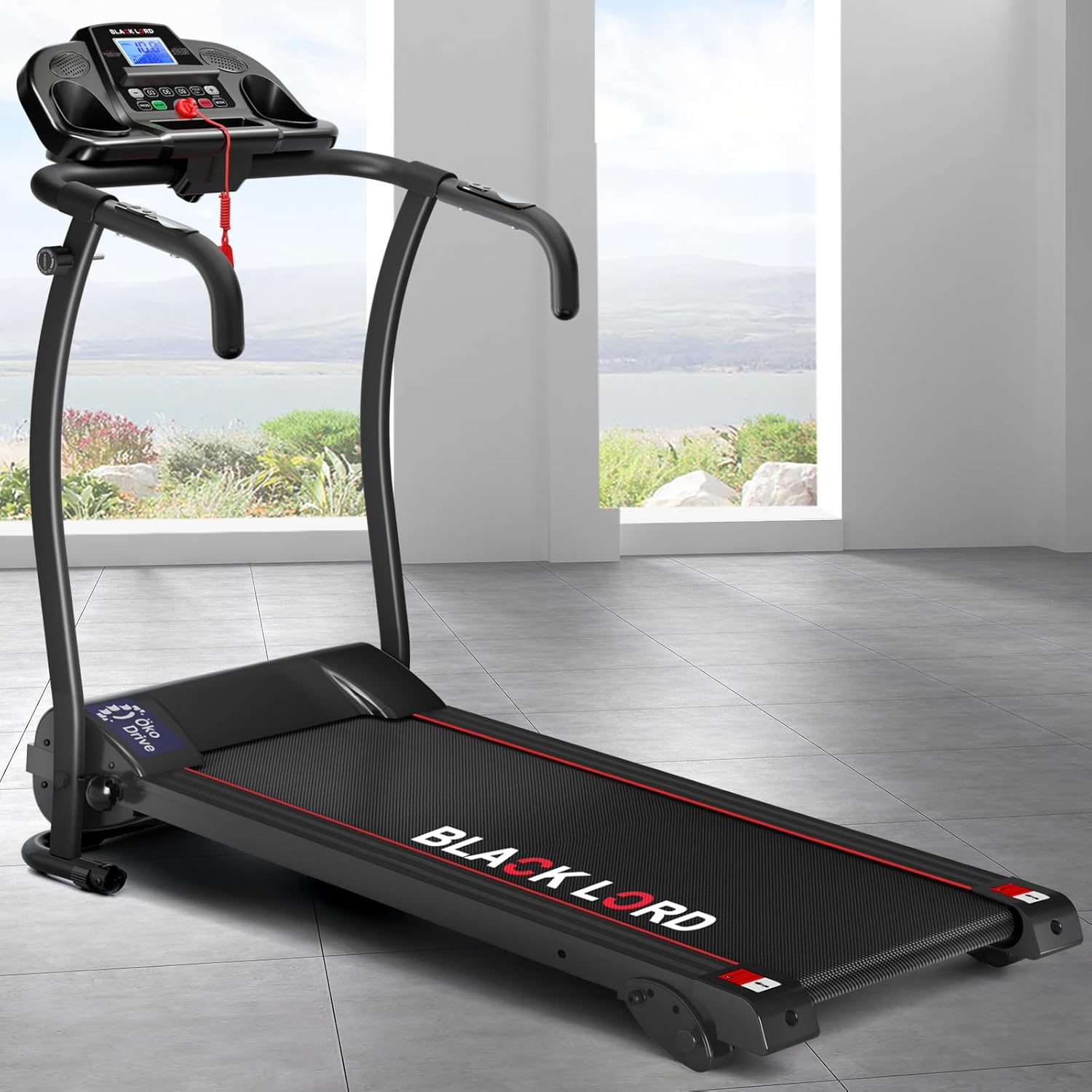 BLACK LORD Foldable Treadmill Running Machine 2.2HP, Electric Fitness Equipment Walking Pad for Exercise Walking Jogging Hiking Workout Cardio Aerobic Home Gym Office Commercial (Onyx FD-X) image number 3