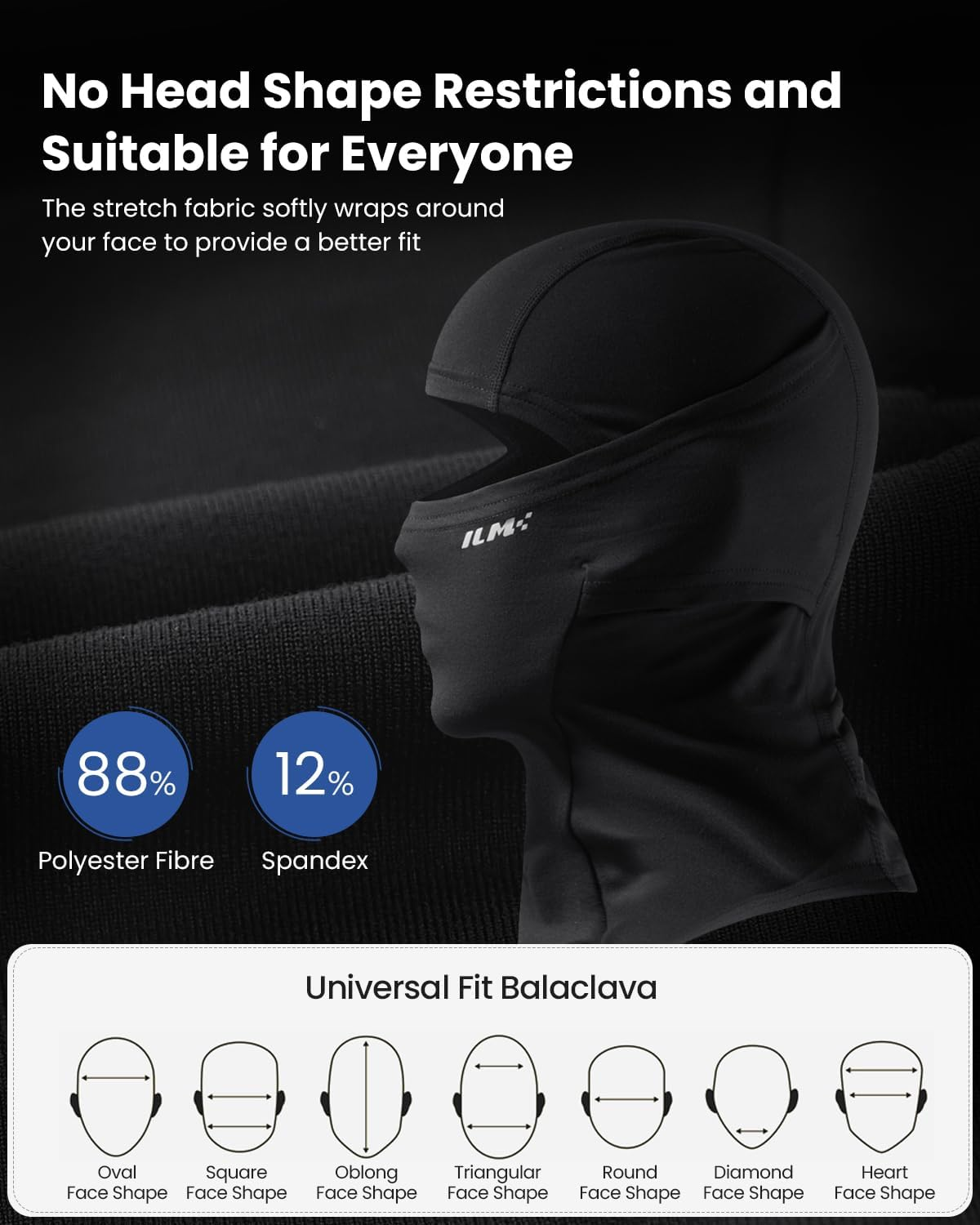 ILM Motorcycle Balaclava Face Mask for Ski Snowboard Cycling Working Hunting image number 3