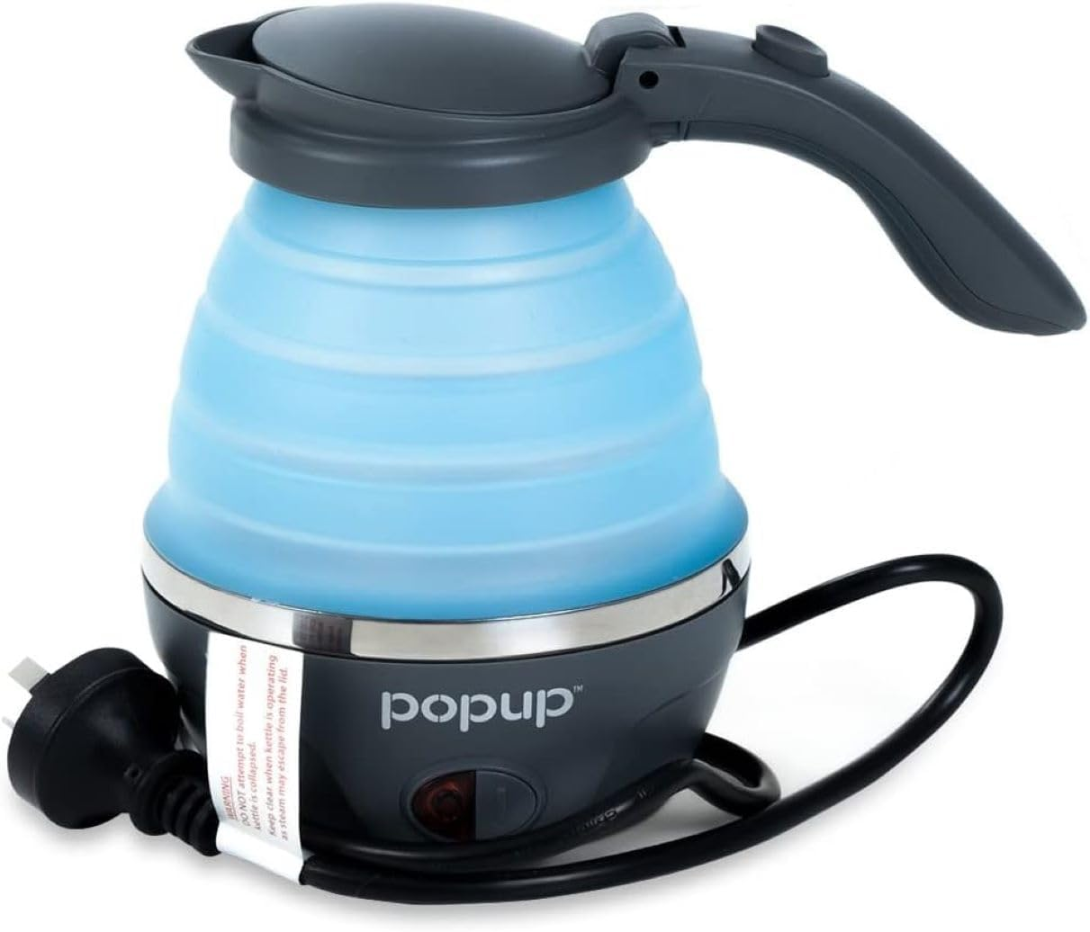 Popup 240V 900-1100W Collapsible Kettle, 800 Ml Capacity, Blue image number 1