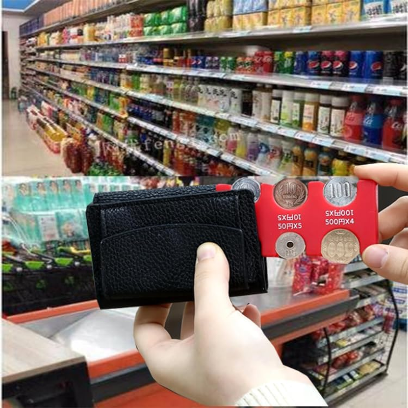 Limcryspp 4-Piece Portable Japanese Yen Coin Storage Box, 6 Slots, Space-Saving, Coin Organizing and Storage Box, Reusable Coin Distributor, Suitable for Shopping and Travel image number 6