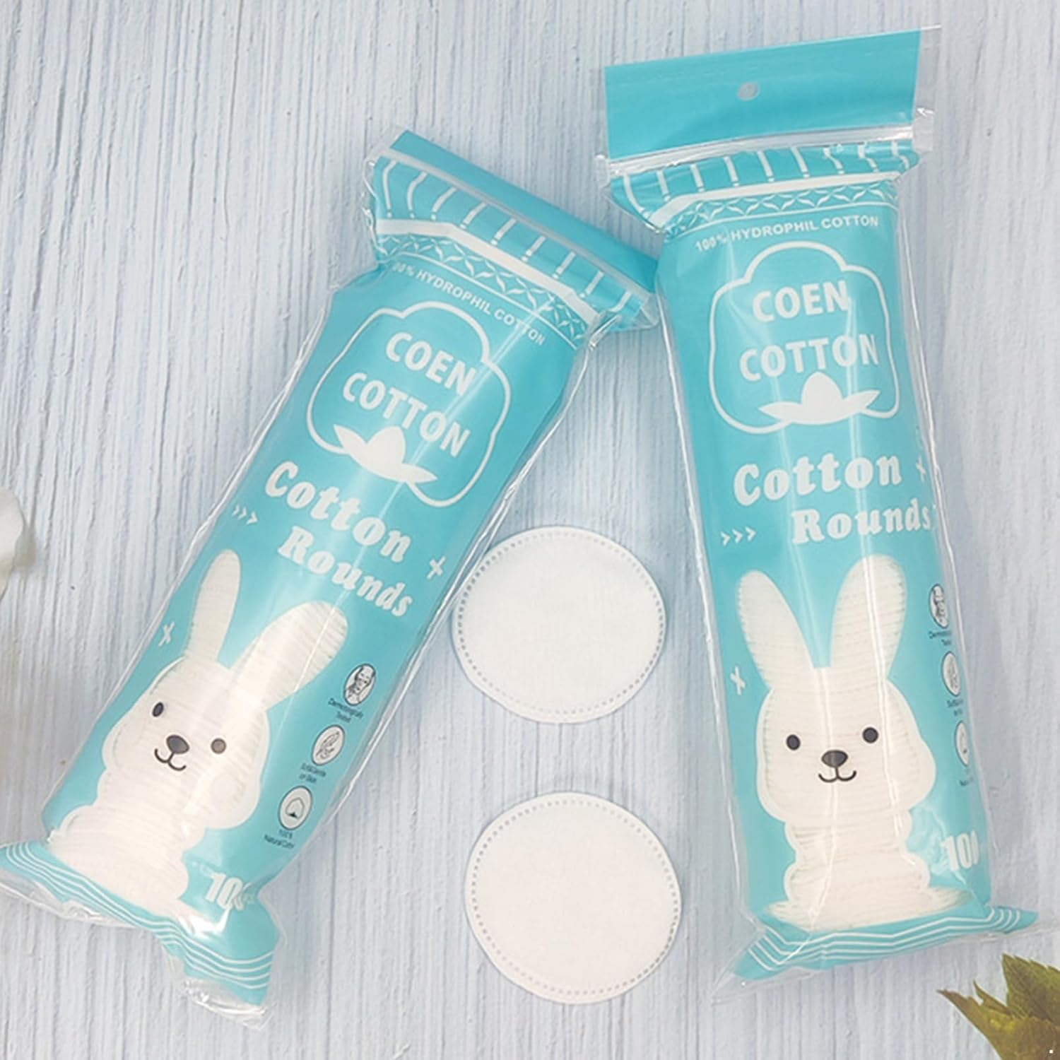 Aislor 100 Pieces Thickened Reusable Cotton Pads for Sensitive Skin Ideal for Cleansing Toner and Nail Care Blue One Size image number 5