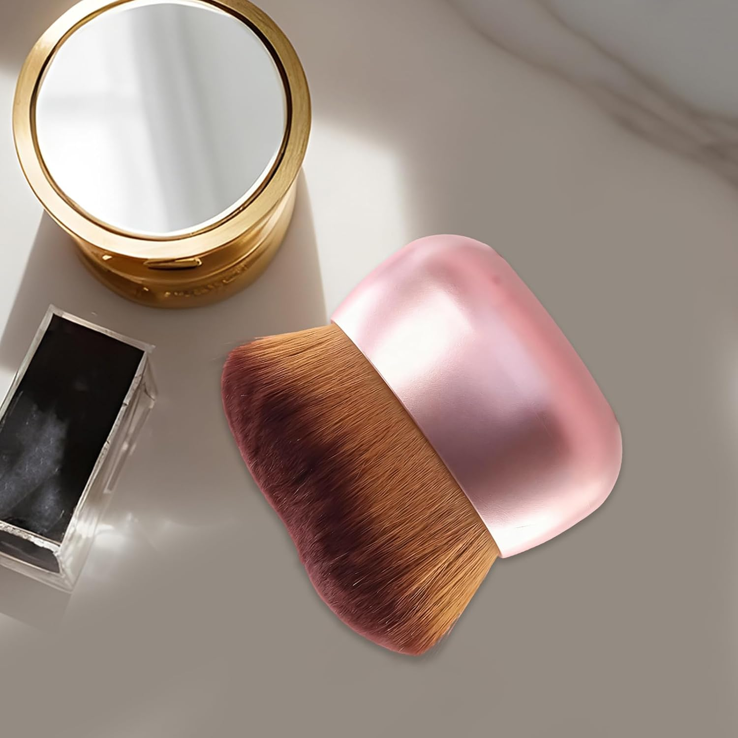 Body Bronzer Brush - Wide Head Dense Bristles 7.5Cm Width Tanning Applicator | Body Coverage Foundation Applicators for Neck Arm Leg Concealer Contouring and Others - Rose Gold image number 2