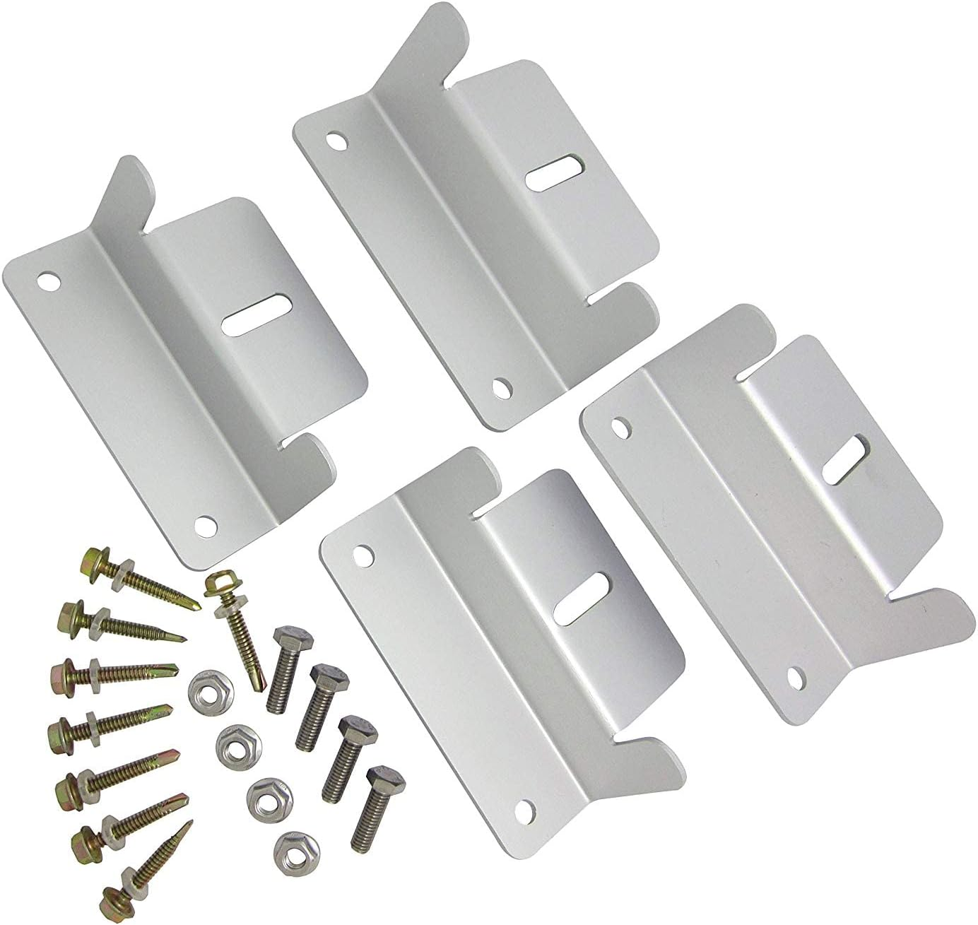 2 Sets of ZONADA Solar Panel Z Type Fixing Mounting Brackets Kit with Mounting Accessories Aluminum Alloy for Motorhome Caravans Yacht Sheds Home Roof Installaions image number 5