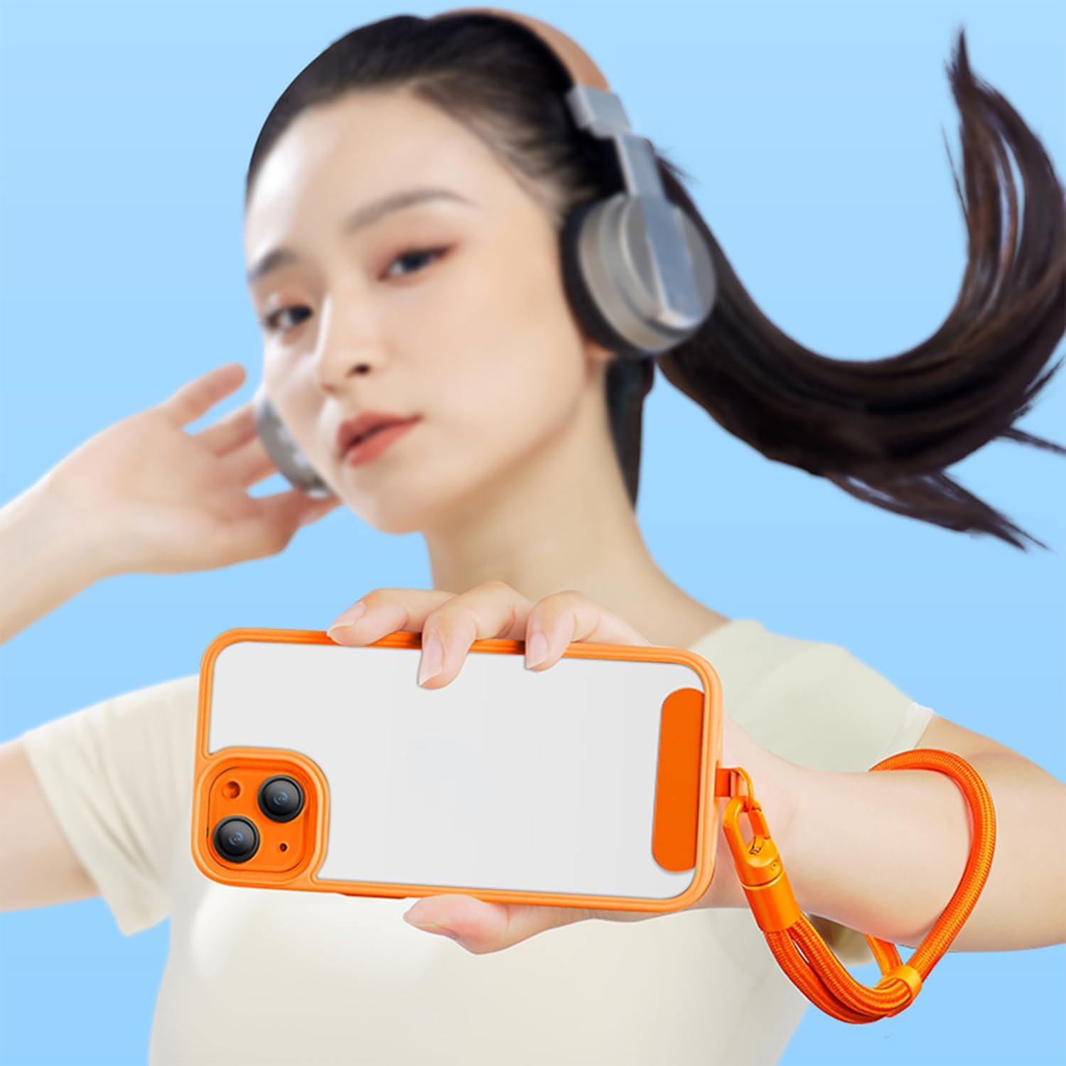 Phone Lanyard Adjustable Phone Chain Hand Wrist Strap Lanyard Universal for Keys Cameras - A-Dark Grey image number 2