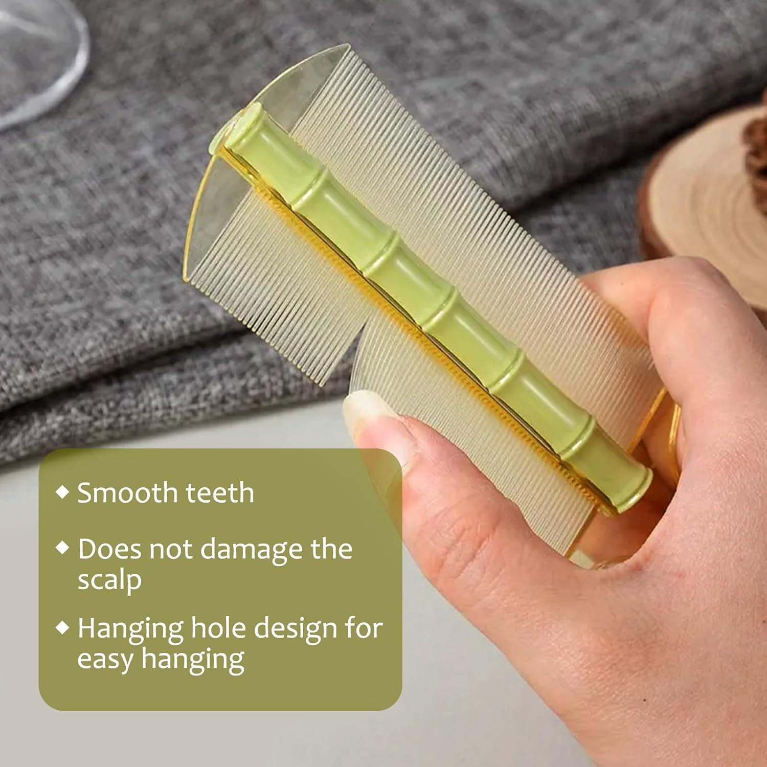 Double Sided Psoriasis Comb, 4Pcs Double Sided Fine Teeth Lice Dandruff Remover Comb, Double-Siding Lice Combs Psoriasis Fine Tooth Comb, Double-Sided Lice Fine Teeth Psoriasis Combs image number 6