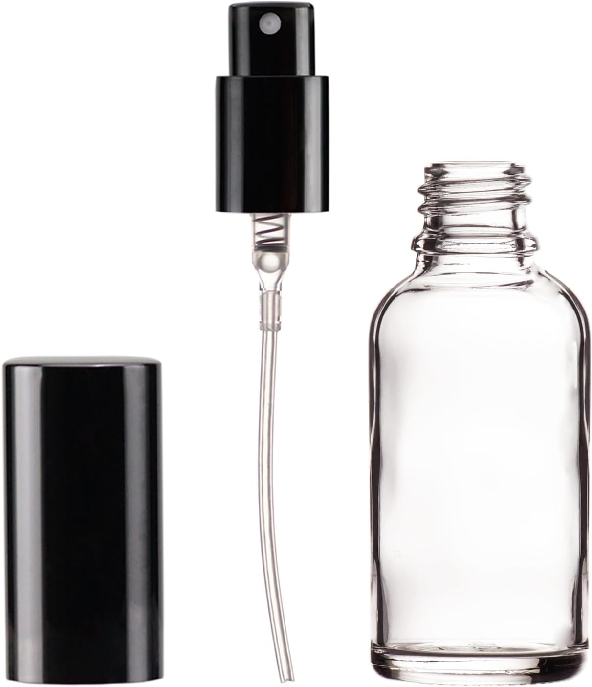 YIZHAO Transparent Spray Bottle Glass 30 Ml Spray Bottle Small Glass with [Atomiser] for Essential Oils, Cosmetics, Pharmacists, Cleaning, Aromatherapy, Massage, Hair - 18 Pieces