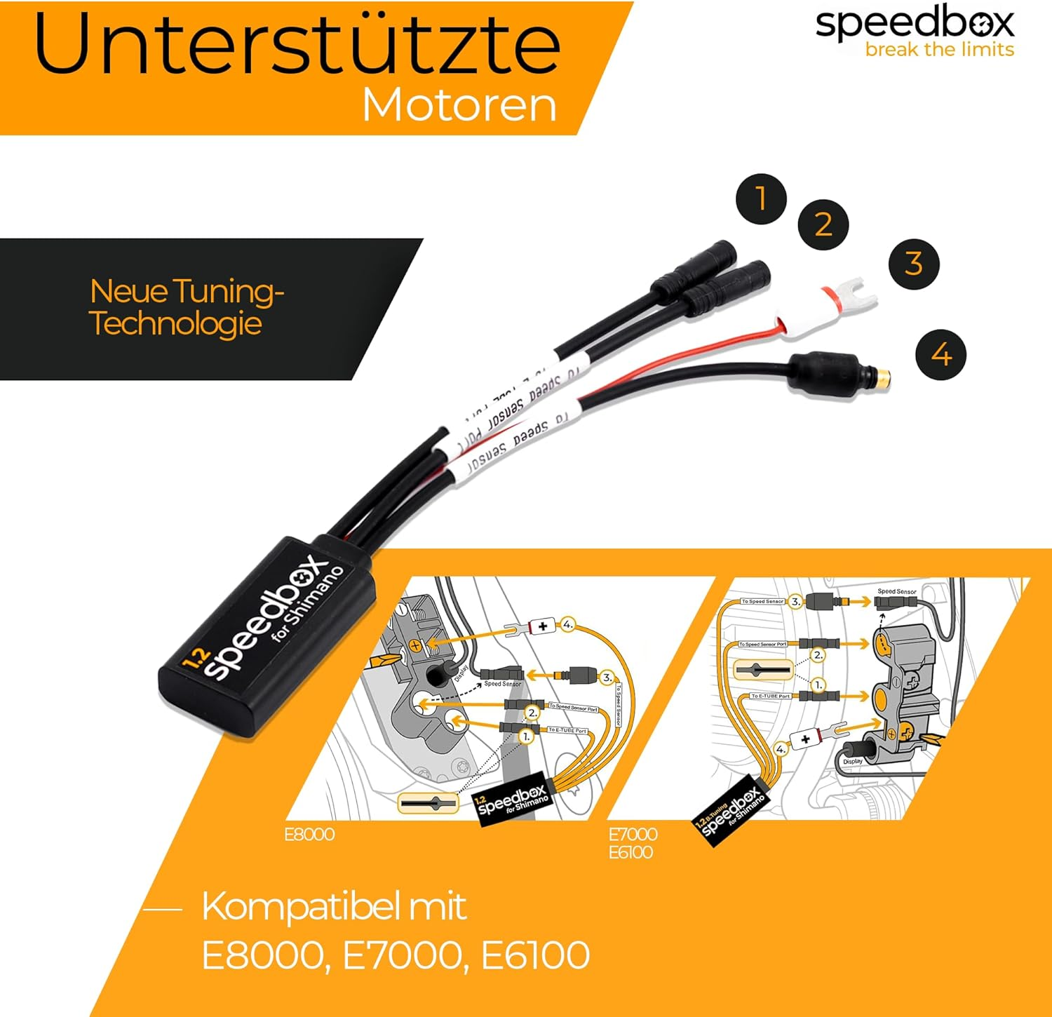 Speedbox 1.2 Shimano E6100 | E7000 | E8000 E-Bike Tuning Chip image number 2
