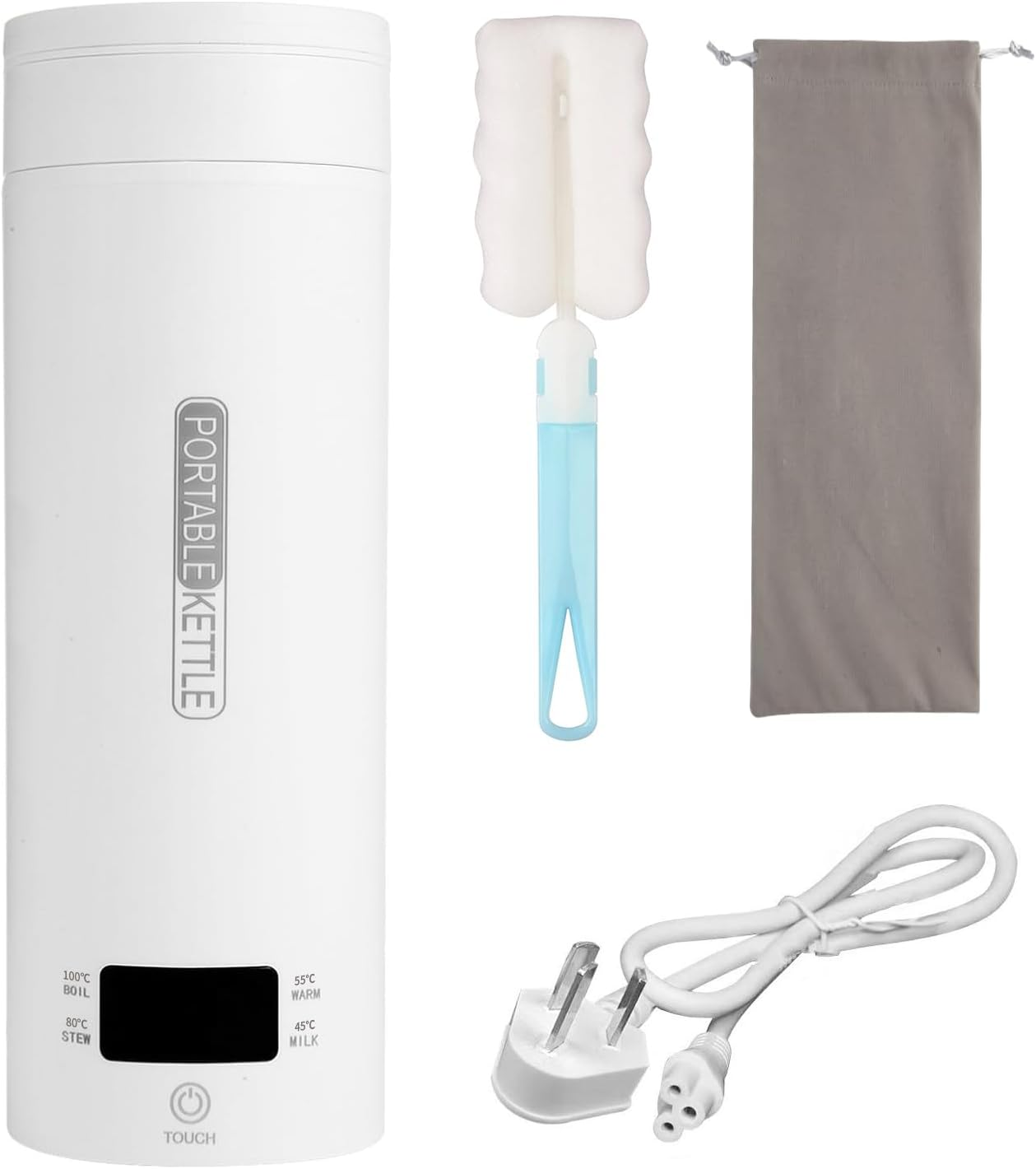 Travel Kettle Portable Small Tea Coffee Kettle Water Boiler, Electric Water Heater with 4 Temperature Control,316 Stainless Steel with Auto Shut-Off & Boil Dry Protection, Bpa-Free image number 1