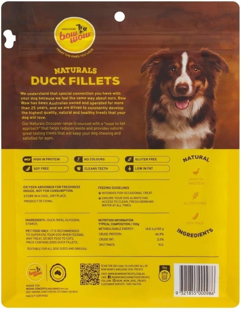 Bow Wow Duck Fillets Dog Treats 200G image number 3