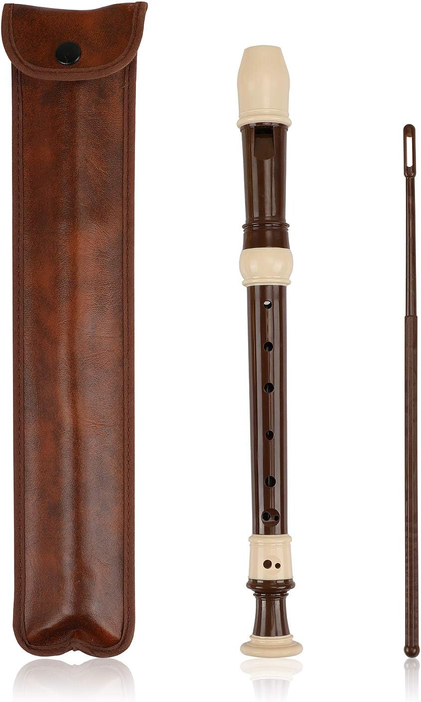 Recorder 8 Hole Descant Flauta Soprano Recorder Professional Treble Flute Baroque Style C Key for Adults with Fingering Chart Instructions image number 3