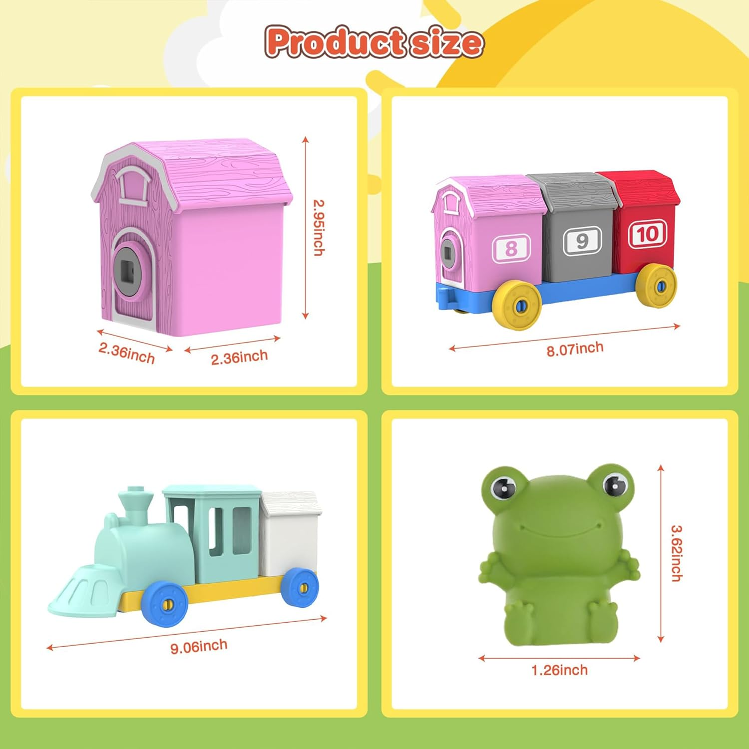 Learning Farm Barn Toy with Keys & Animals for Toddlers 1-3 Years