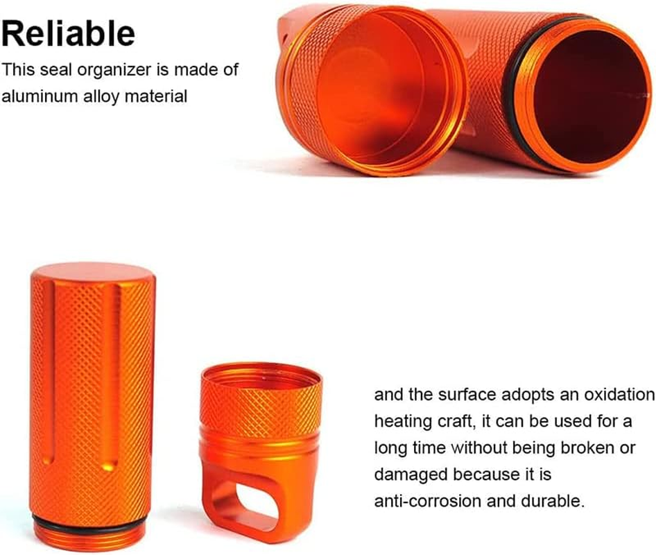 AIMALL Aluminum Waterproof Capsule Storage Container, EDC Survival Kit Sealed Medicine Bottle, Compact Outdoor Tool image number 1
