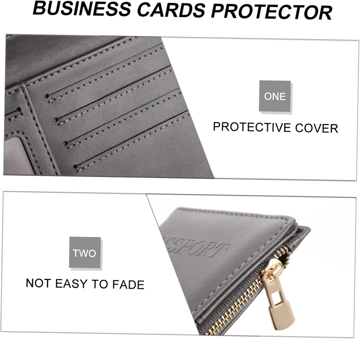 MAGICLULU Passport Bag Zipper RFID Cards Protective Cover Pu Material Suitable for Travel and Daily Use Keeps Your Passport and Cards Secure image number 6