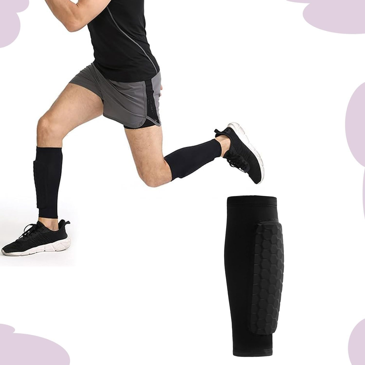 Shin Guards for Soccer, Lightweight Shin Pads for Kids Youth & Adult - Football Shin Defender Protective Gear, Comfortable Breathable Leg Guards.(1, Black, X-Large)