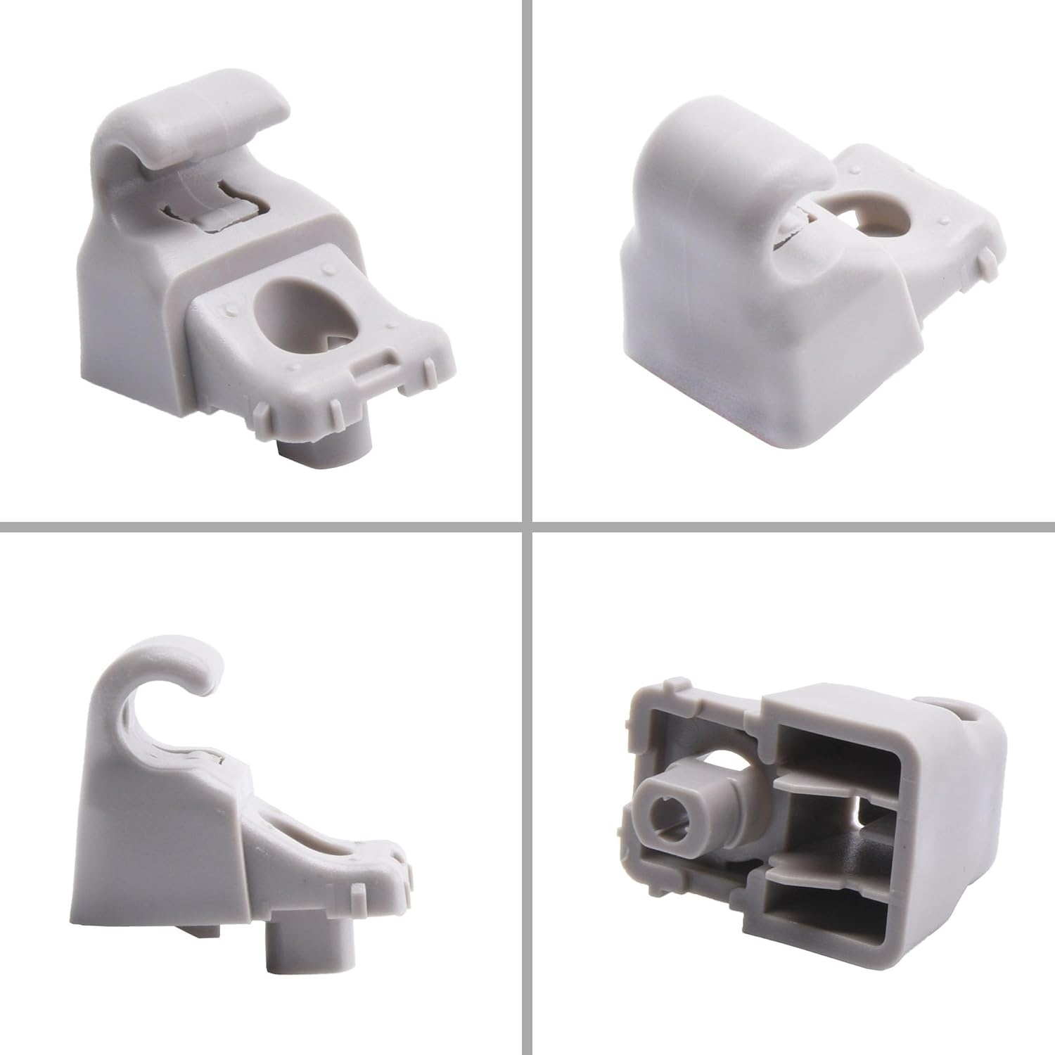 Sun Visor Hook Clips OE Replacement Clips Compatible with 2019-2023 Tesla Model 3 / (Gray) 2 PCS image number 6
